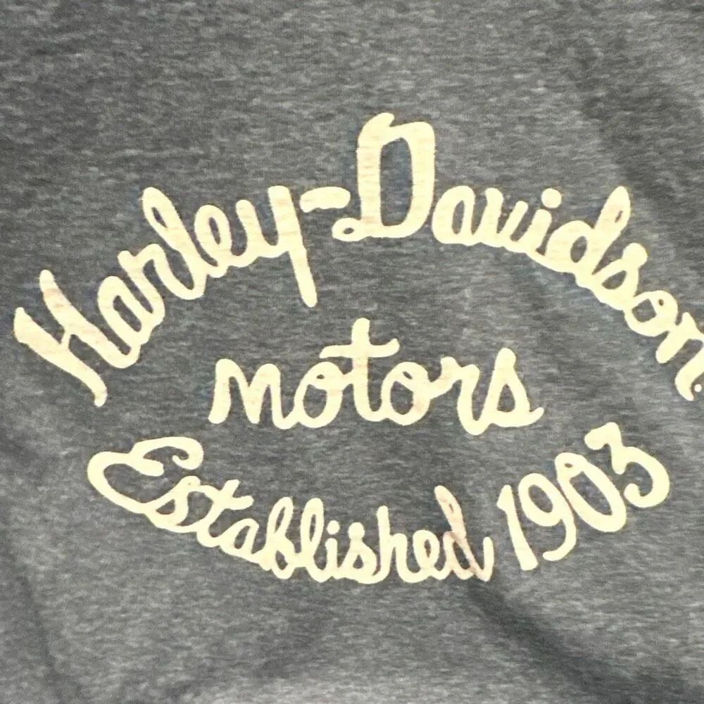 Harley-Davidson,  gray short sleeve Tee Ladies Medium